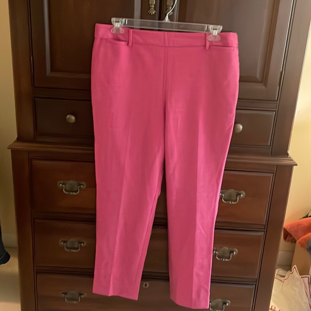 Talbots size 14 hot pink dress pants. Side zip